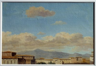 Taivastutkimus Quirinalissa (Rooma). Pierre Henri De Valenciennesin (1750-1819) maalaus tekijältä Pierre Henri de Valenciennes