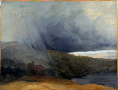 Myrsky järven rannalla. Pierre-Henri De Valenciennes (1750-1819) tekijältä Pierre Henri de Valenciennes