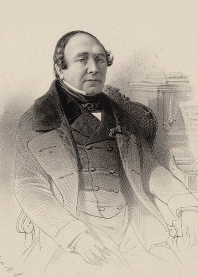 Oopperalaulaja Louis Antoine Eléonore Ponchardin muotokuva 1787-1866, 1850. tekijältä Pierre Hippolyte Aumont