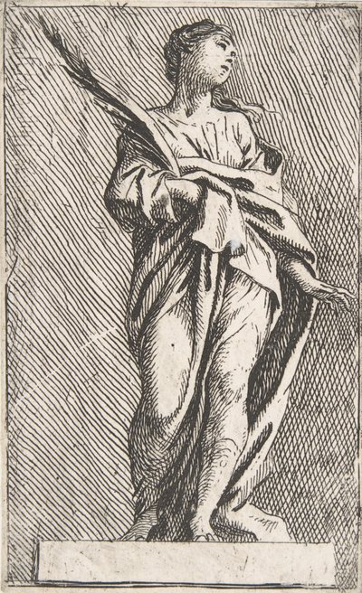 Seisova naishahmo, n. 1739-40, n. 1739-40. tekijältä Pierre Ignace Parrocel