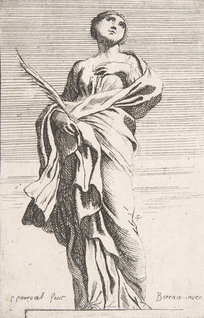Seisova naishahmo, n. 1739-40, n. 1739-40. tekijältä Pierre Ignace Parrocel