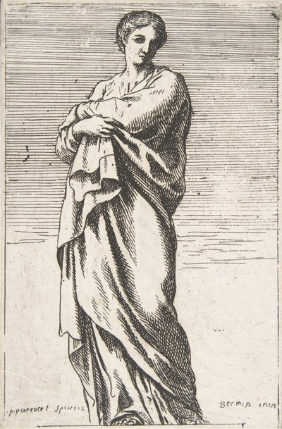 Seisova naishahmo, n. 1739-40, n. 1739-40. tekijältä Pierre Ignace Parrocel