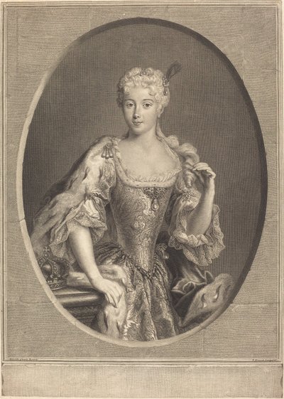 Maria Klementyna Sobieska tekijältä Pierre Imbert Drevet, after Antonio David