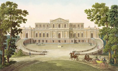 Haarlemin paviljonki, Pierre Jacques Goetghebuerin "Alankomaiden kuningaskunnan merkittävimpien monumenttien, rakennusten ja talojen valinta", julkaistu 1827 (akvatinta) tekijältä Pierre Jacques Goetghebuer