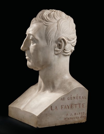 Marie-Joseph-Gilbert du Motier, Marquis de La Fayette rintakuva tekijältä Pierre Jean David dAngers
