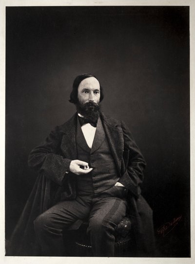 Auguste Vacquerie, c. 1860. tekijältä Pierre Jean Delbarre