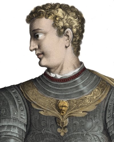 Caligula (Caius Caesar Germanicus) (12-41), Rooman keisari - Caius Caesar Germanicus dit Caligula (12-41), Rooman keisari - Pierre Jean Marietten kaiverrus tekijältä Pierre Jean Mariette