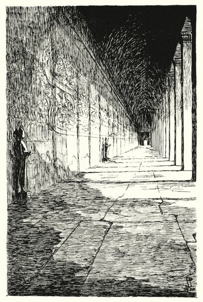 Ensimmäisen kerroksen galleria, Angkor Vat (kaiverrus) tekijältä Pierre Jeannerat de Beerski