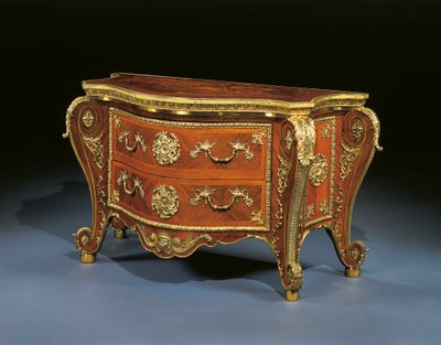 George III -pommi-juoksu, n. 1760-1765 (ruusupuu, hedelmäpuu ja marquetry) tekijältä Pierre Langlois