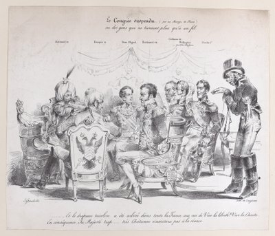 Keskeytetty kongressi, n. 1829. tekijältä Pierre Langlumé