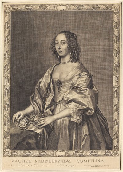 Rachel, Middlesexin kreivitär tekijältä Pierre Lombard after Sir Anthony van Dyck