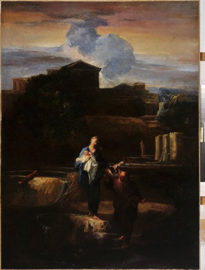 Lento Egyptiin. Pierre Louis Creteyn maalaus (Pierre-Louis Cretey tekijältä Pierre Louis Cretey or Cretet