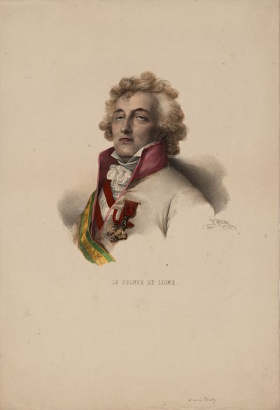 Charles-Josephin muotokuva, prinssi de Ligne 1735-1814, 1825 tekijältä Pierre Louis Henri Grevedon