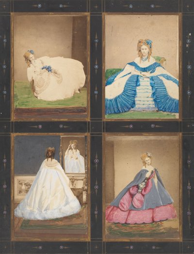 [Variaatioita Elvira- ja Ritrosetta-mekoista], 1861-67. tekijältä Pierre Louis Pierson