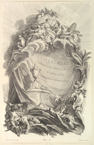 Vilhelm III:n haudan etukappale Vilhelm I:n haudan etukappale..., n. 1736. tekijältä Pierre Louis de Surugue