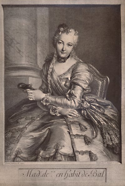 Madame de Pompadour, Ranskan kuninkaan Ludvig XV:n rakastajatar, 1700-luku 1894 tekijältä Pierre Louis de Surugue