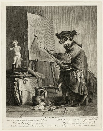 Apinamaalari tekijältä Pierre Louis de Surugue