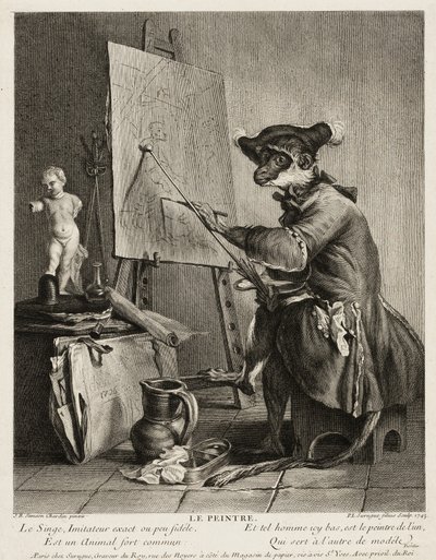 Apinamaalari tekijältä Pierre Louis de Surugue