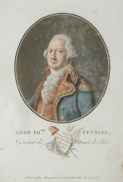 Kreivi Adam Philippe de Custine 1740-1793, 1793. tekijältä Pierre Michel Alix