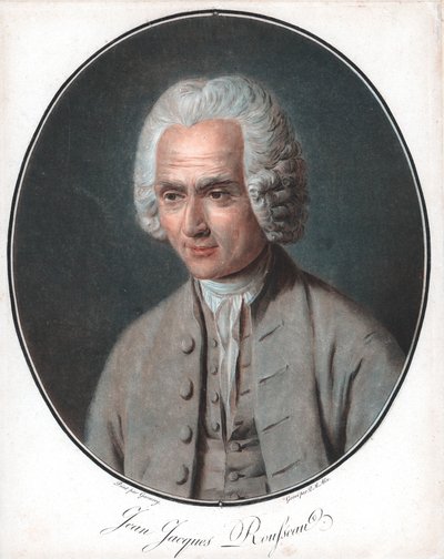 Jean-Jacques Rousseau 1712-78, ranskalainen poliittinen filosofi tekijältä Pierre Michel Alix