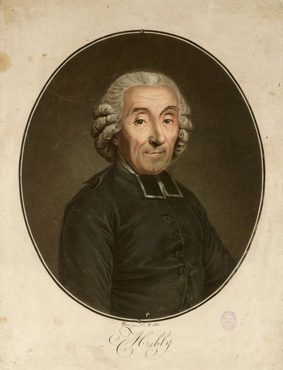 Gabriel Bonnot de Mablyn muotokuva 1709-1785, n. 1790. tekijältä Pierre Michel Alix