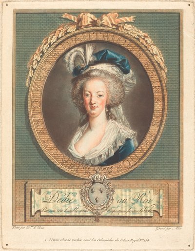 Kuningatar Marie-Antoinette, n. 1789. tekijältä Pierre Michel Alix