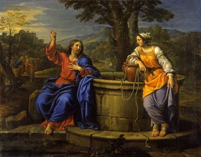 Kristus ja Samarian nainen tekijältä Pierre Mignard