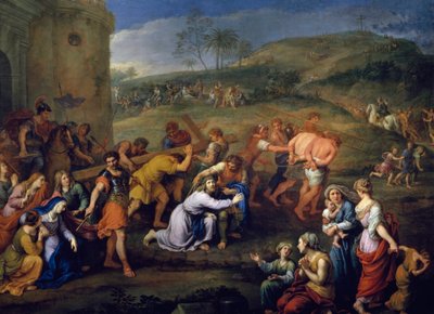 "Jesus sur le chemin du calvaire" (Ristin kantaminen) Pierre Mignardin (1612-1695) maalaus 1687 Pariisi, Musee du Louvre (Louvre-museo) tekijältä Pierre Mignard