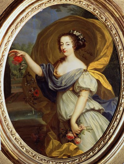""Muotokuva Louise Francoise De La Baume Le Blancista, Vallieren herttuattaresta (Madame De La Valliere) (1644-1710), Ludvig XIV:n suosikki, kasvistossa"" Pierre Mignardin (1612-1695) maalaus 1600-luvun Pouchkine-museosta, Moskova tekijältä Pierre Mignard