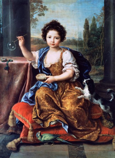 Louise Marie Anne de Bourbonin tai Mademoiselle de Toursin (1674-1681) muotokuva, Pierre Mignardin (1612-1695) maalaus, öljy kankaalle tekijältä Pierre Mignard
