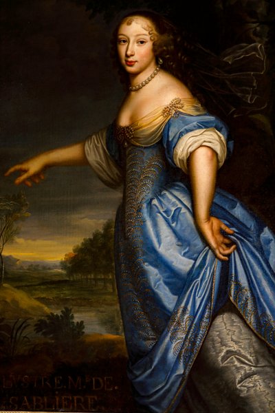 Madame de la Sablièren muotokuva. Öljy kankaalle tekijältä Pierre Mignard