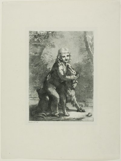 Poika koiran kanssa tekijältä Pierre Paul Prud