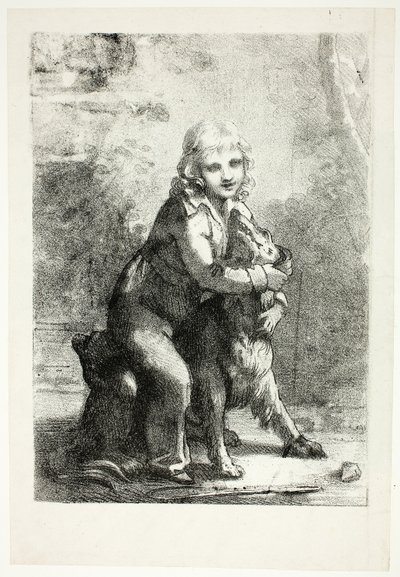 Lapsi koiran kanssa tekijältä Pierre Paul Prud