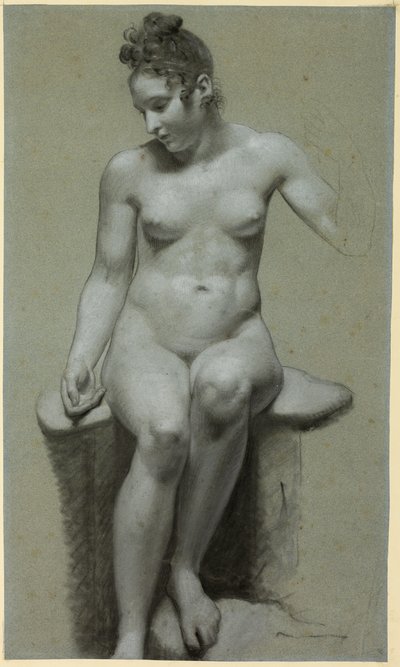 Istuva nainen alasti tekijältä Pierre Paul Prud