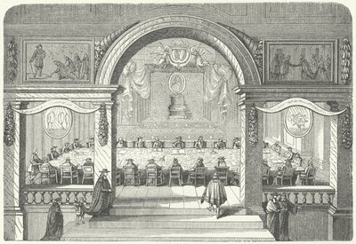 Academie Francaise des Sciences:n kokous Louvressa tekijältä Pierre Paul Sevin