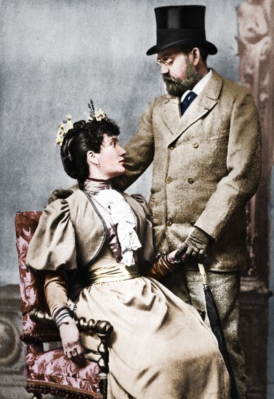 Emile Zola ja Jeanne Rozerat, c1890, 1939 tekijältä Pierre Petit