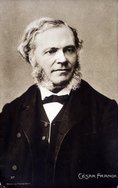 César Franckin muotokuva, belgialaista alkuperää oleva ranskalainen säveltäjä ja urkuri (1822-1890). tekijältä Pierre Petit