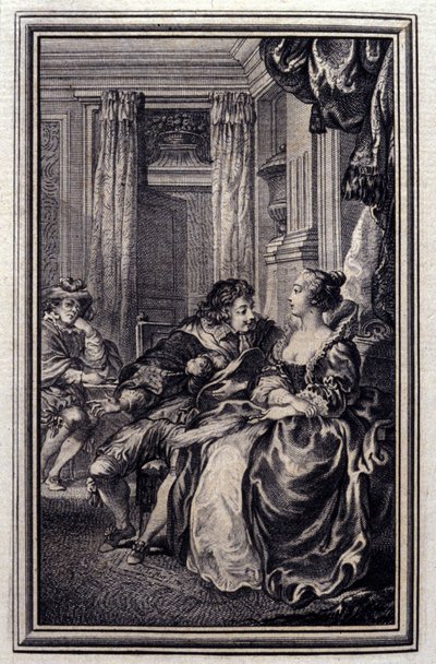 Le Magnifique - Jean La Fontainen teoksessa "" Tarinoita ja novelleja säkeissä "". 1776. P.P. Choffardin kuvitus. tekijältä Pierre Philippe Choffard