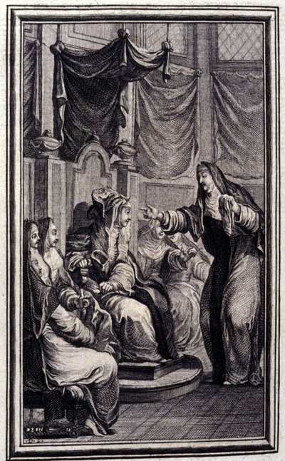 psalteri - Jean La Fontainen "" Tarinoita ja novelleja säkeissä" -osassa. 1776. P.P. Choffardin kuvitus. tekijältä Pierre Philippe Choffard