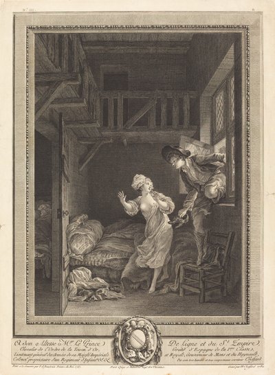 Kävele pehmeästi, puhu pehmeästi tekijältä Pierre Philippe Choffard after Pierre Antoine Baudouin