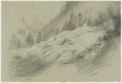 Lumivyöry alppimaisemassa tekijältä Pierre Puvis de Chavannes