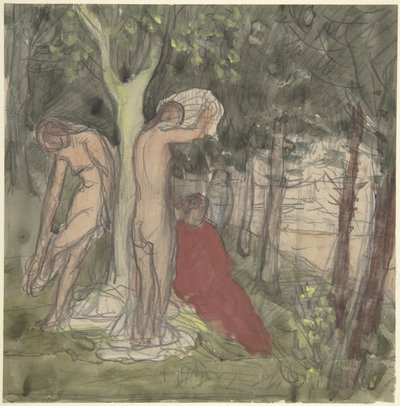Kylpijät tekijältä Pierre Puvis de Chavannes