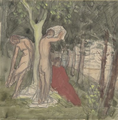 Uimarit, 1800-luku. tekijältä Pierre Puvis de Chavannes