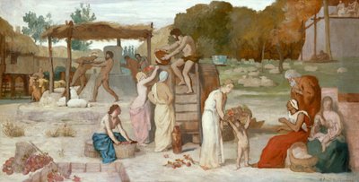 Siideri, noin 1864 (öljy paperille, levitetty kankaalle). tekijältä Pierre Puvis de Chavannes
