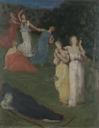 Kuolema ja neito, ennen vuotta 1872 tekijältä Pierre Puvis de Chavannes