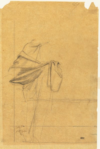 Drapery Study, 1800-luvun toinen puoli. tekijältä Pierre Puvis de Chavannes