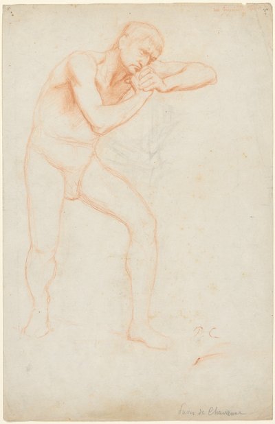 Miesaktio, 1891. tekijältä Pierre Puvis de Chavannes