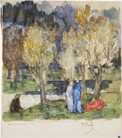 Pyhä lehto tekijältä Pierre Puvis de Chavannes