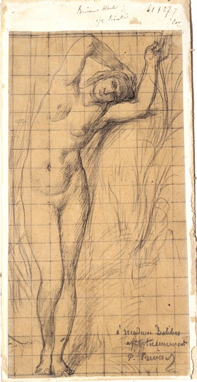 Studie für die Figur von "La Saône" tekijältä Pierre Puvis de Chavannes