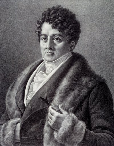 Muotokuva Francois-Joseph (Francois Joseph) Talmasta (1763-1826), ranskalainen näyttelijä Pierre Vigneronin kaiverrus (1789-1872) 1800-luvun Pariisi, Musee Carnavalet tekijältä Pierre Roch Vigneron